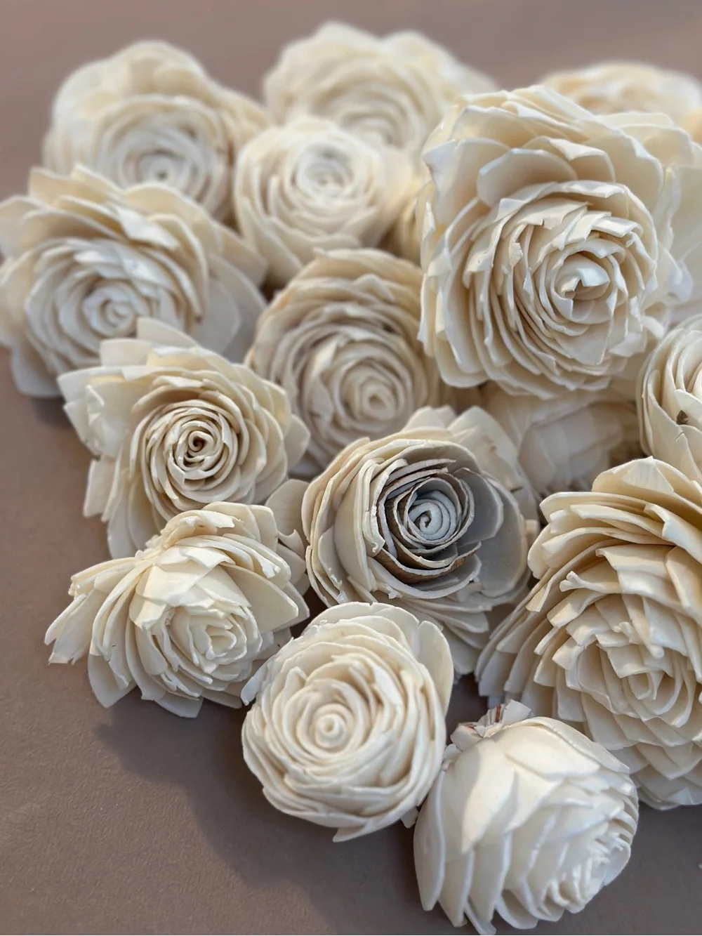 Wood Sola Flowers - bag of 25 for weddings crafts SECONDS IMPERFECT READ DESCRIP